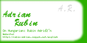 adrian rubin business card